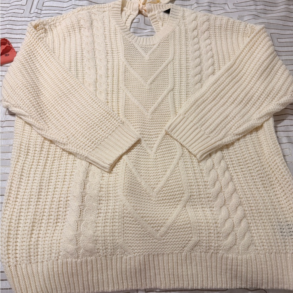 Torrid Cream Cable Knit Sweater